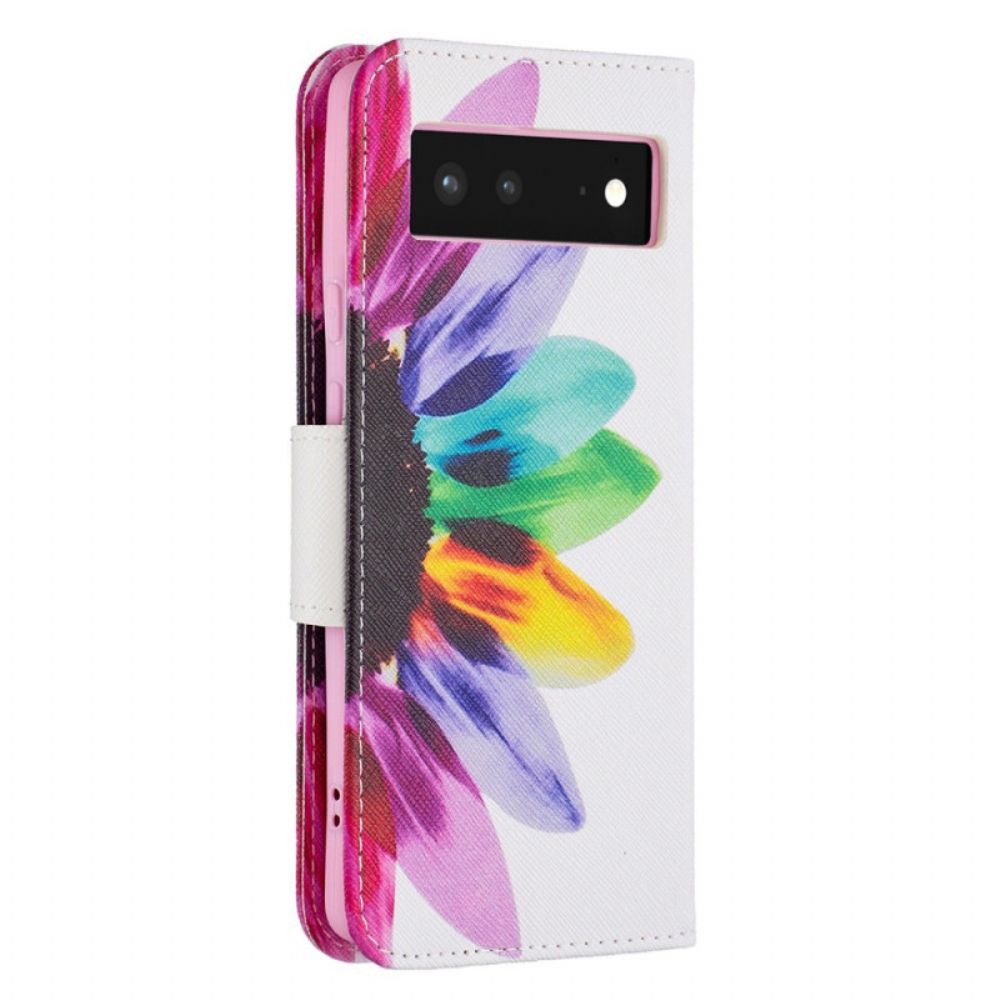 Schutzhülle Für Google Pixel 6 Flip Case Aquarell Blume