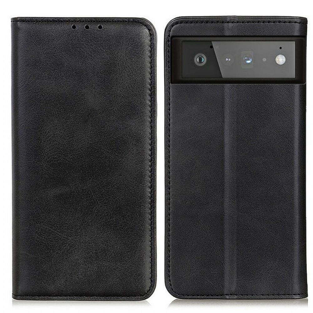 Schutzhülle Für Google Pixel 6 Flip Case Mattes Spaltleder