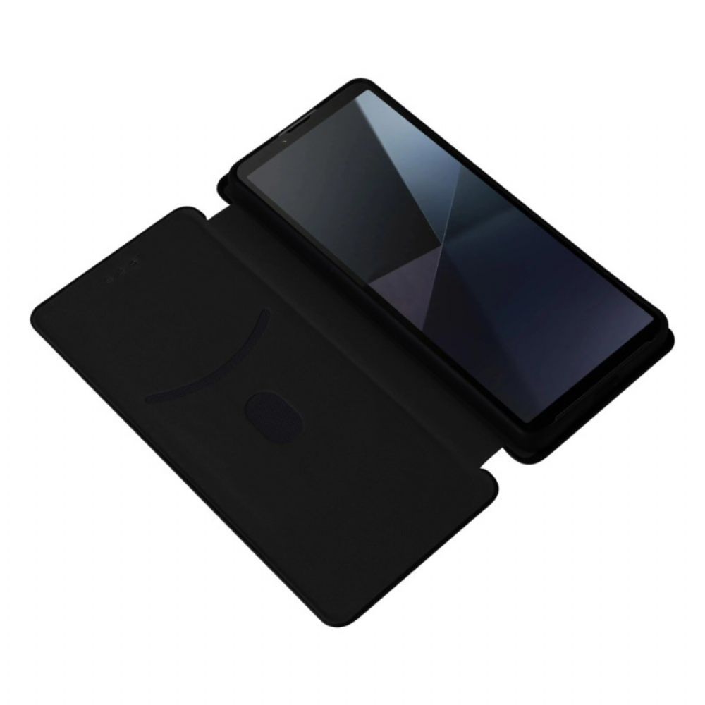 Flip Case Für Sony Xperia 10 Vi Kohlefaser