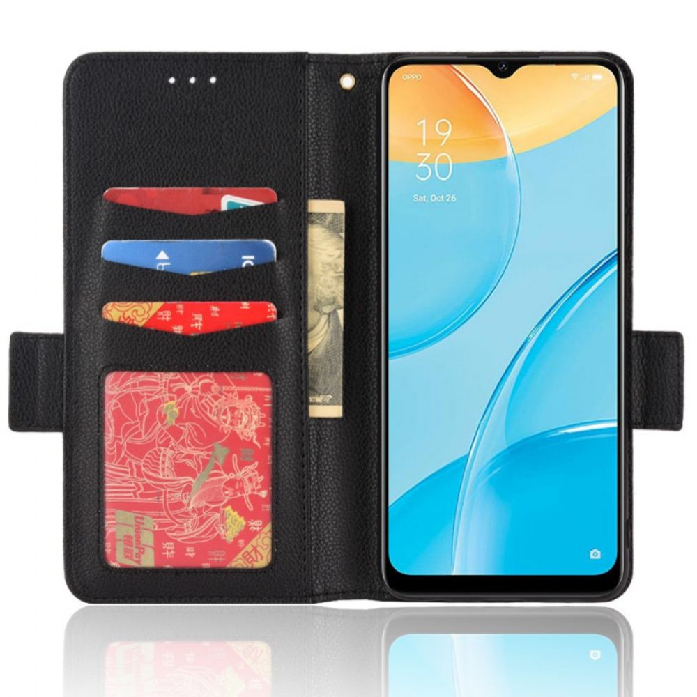 Flip Case Für Oppo A15 Flip Case Doppelte Klappe Litschi Neue Farben