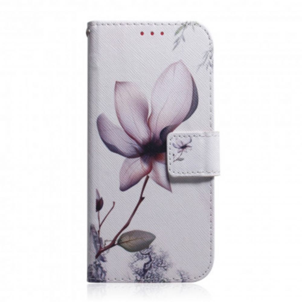 Flip Case Für Moto G9 Plus Alte Rosenblüte