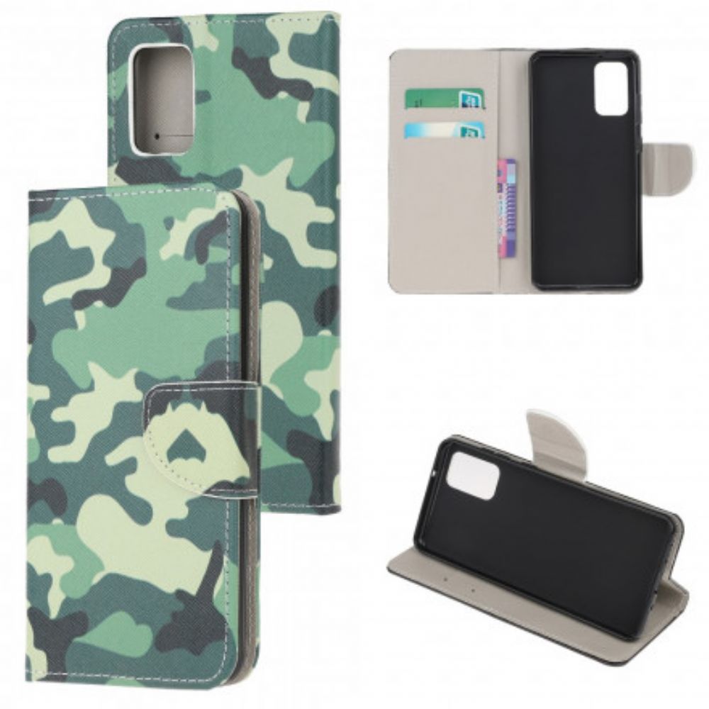 Flip Case Für Moto G9 Plus Militärische Tarnung