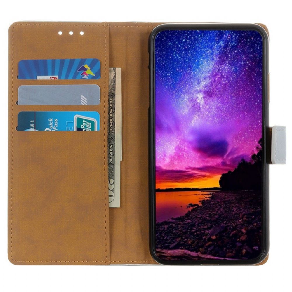 Flip Case Für Samsung Galaxy M23 5G Einfacher Lederstil