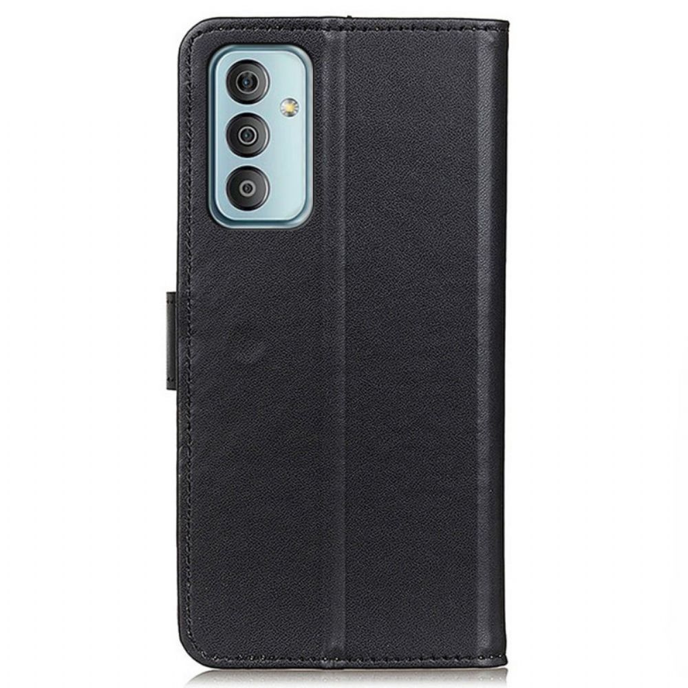 Flip Case Für Samsung Galaxy M23 5G Einfacher Lederstil