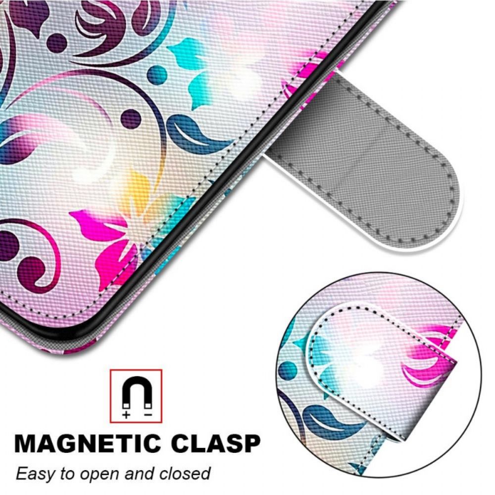 Flip Case Für Samsung Galaxy M23 5G Grafik Mit Lanyard