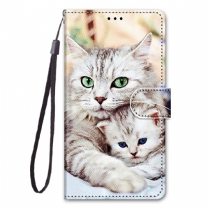 Flip Case Für Samsung Galaxy M23 5G Katzenfamilie