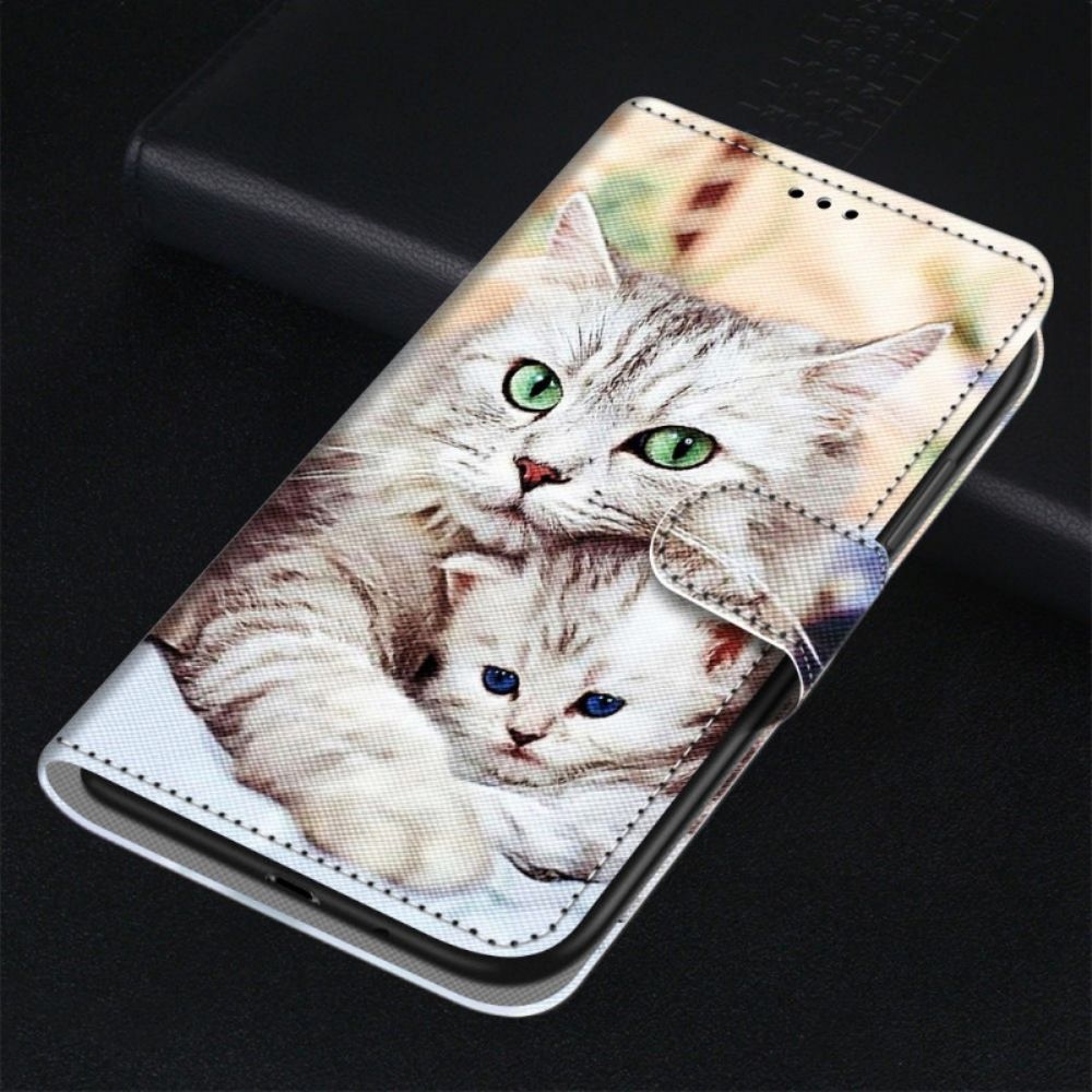 Flip Case Für Samsung Galaxy M23 5G Katzenfamilie