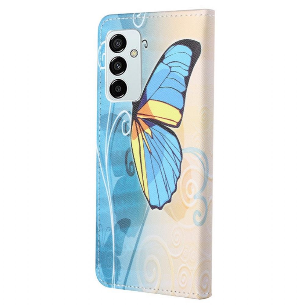 Flip Case Für Samsung Galaxy M23 5G Königlicher Schmetterling