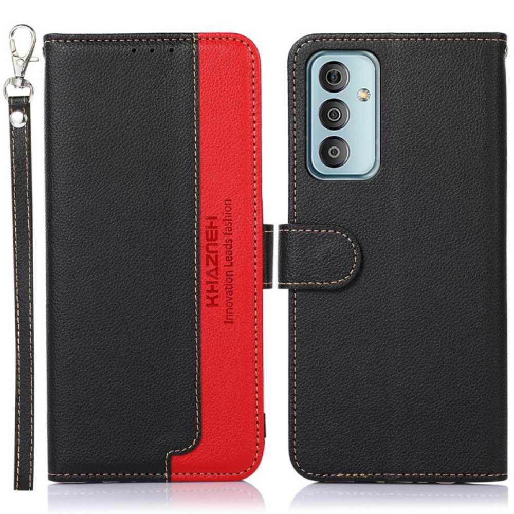 Flip Case Für Samsung Galaxy M23 5G Liche Style Rfid Khazneh