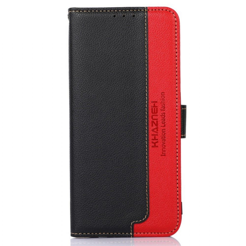 Flip Case Für Samsung Galaxy M23 5G Liche Style Rfid Khazneh