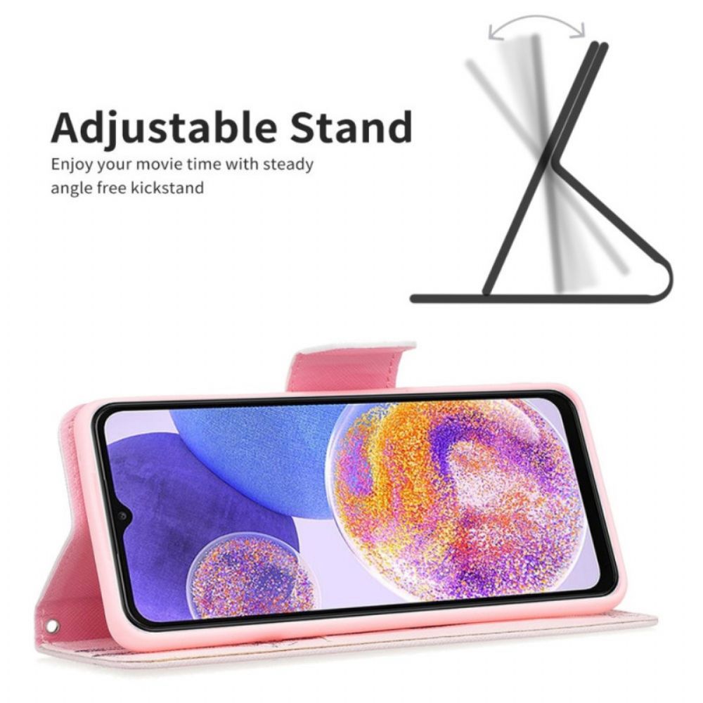 Flip Case Für Samsung Galaxy M23 5G Nerdige Giraffe