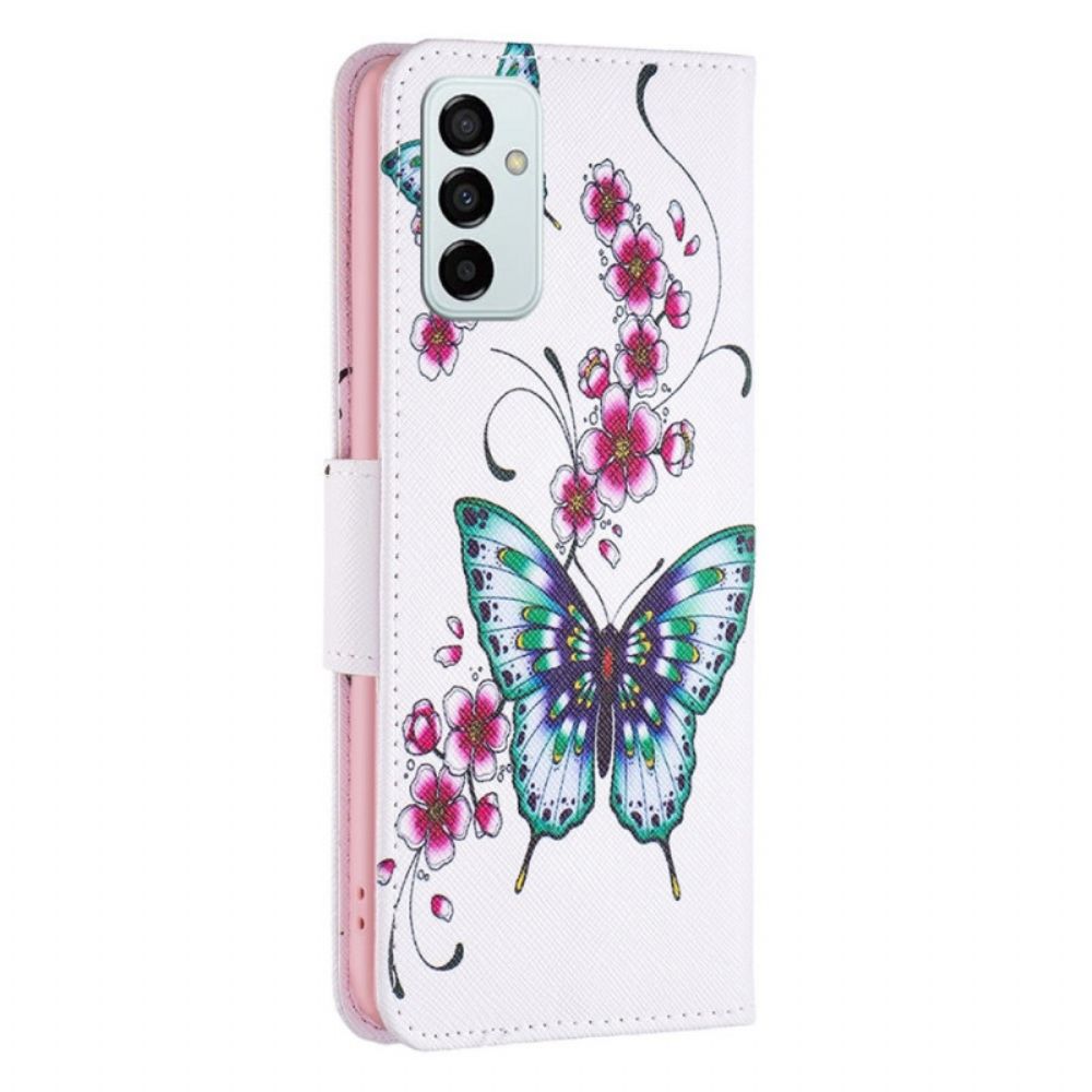 Flip Case Für Samsung Galaxy M23 5G Schöne Schmetterlinge