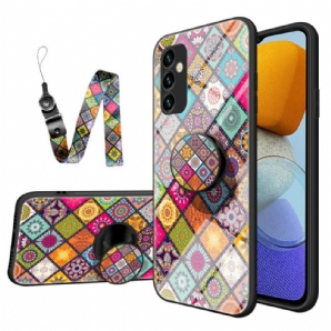 Handyhülle Für Samsung Galaxy M23 5G Magnetischer Patchwork-halter