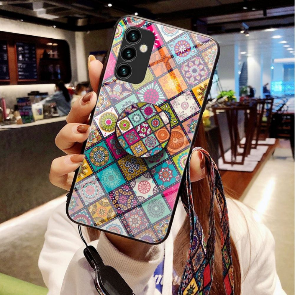 Handyhülle Für Samsung Galaxy M23 5G Magnetischer Patchwork-halter