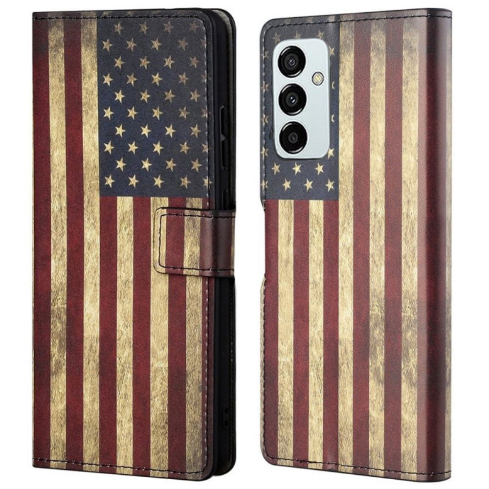 Lederhüllen Für Samsung Galaxy M23 5G Amerikanische Flagge