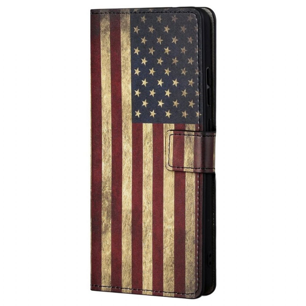 Lederhüllen Für Samsung Galaxy M23 5G Amerikanische Flagge