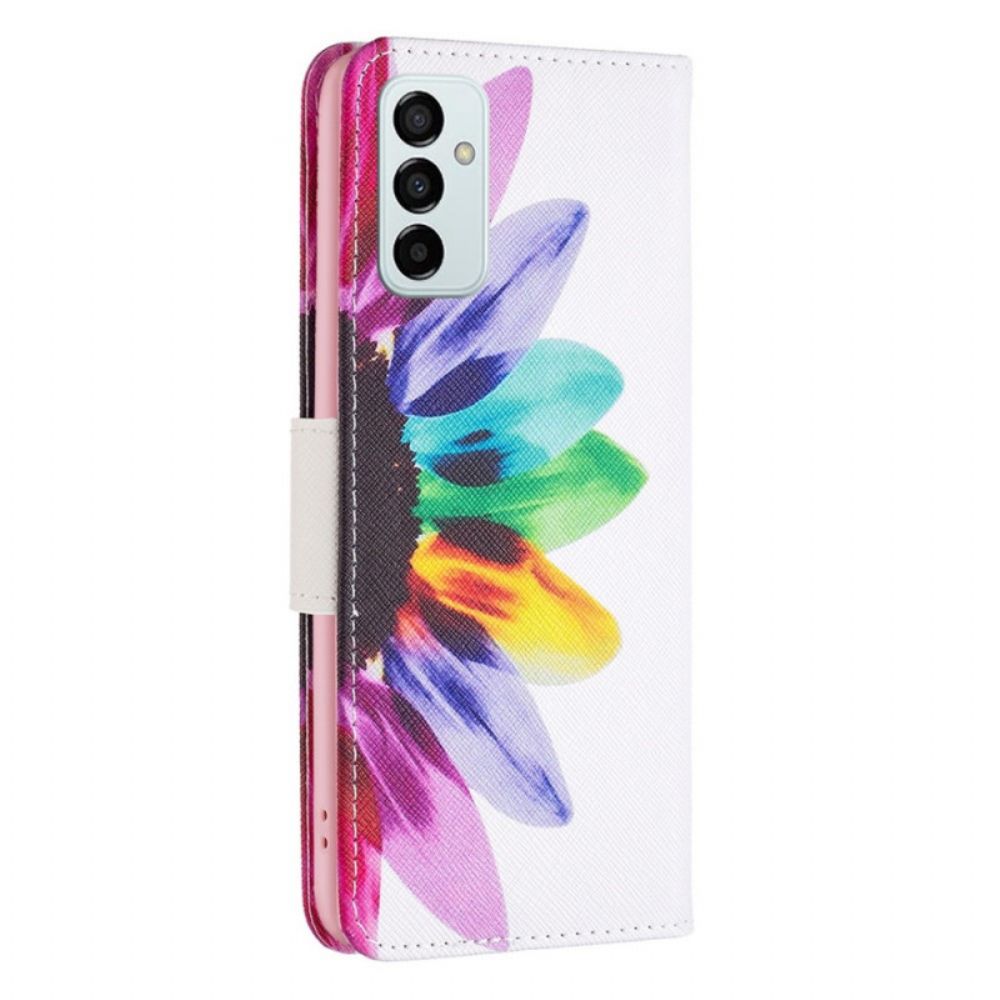 Lederhüllen Für Samsung Galaxy M23 5G Aquarell Blume