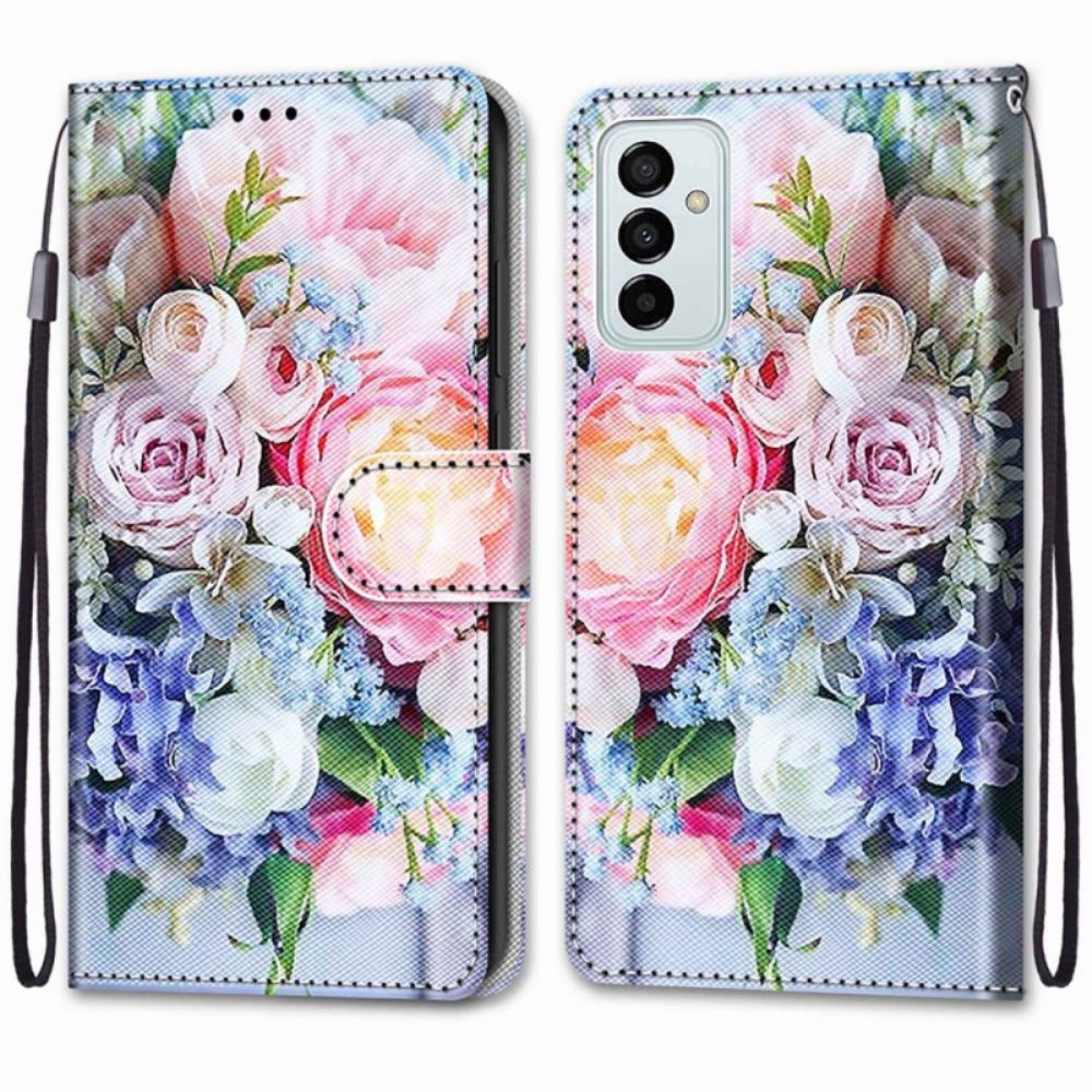 Lederhüllen Für Samsung Galaxy M23 5G Blumenwunder