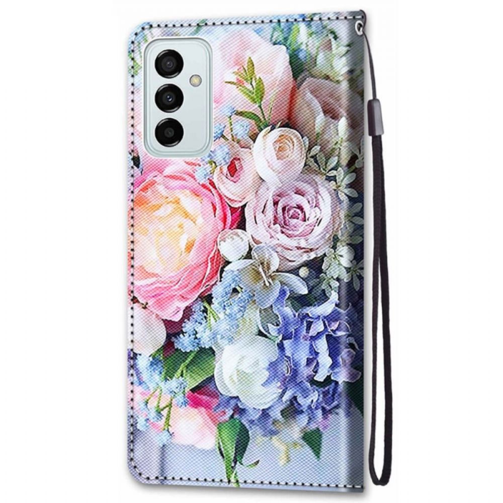 Lederhüllen Für Samsung Galaxy M23 5G Blumenwunder