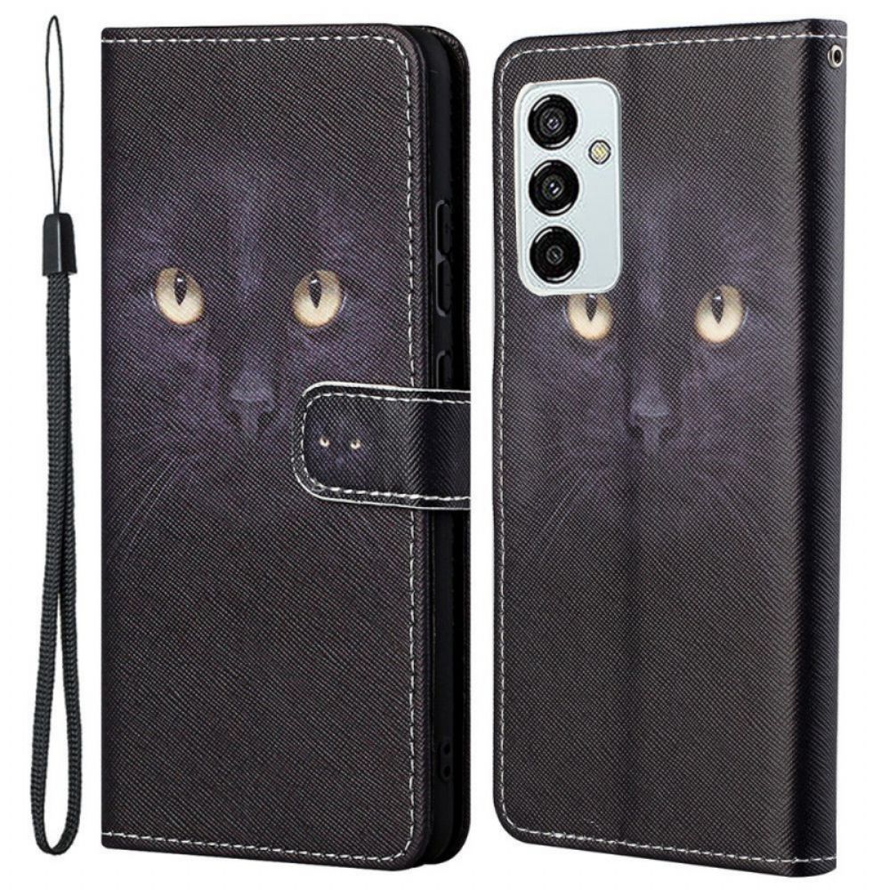 Lederhüllen Für Samsung Galaxy M23 5G Mit Kordel String Cat