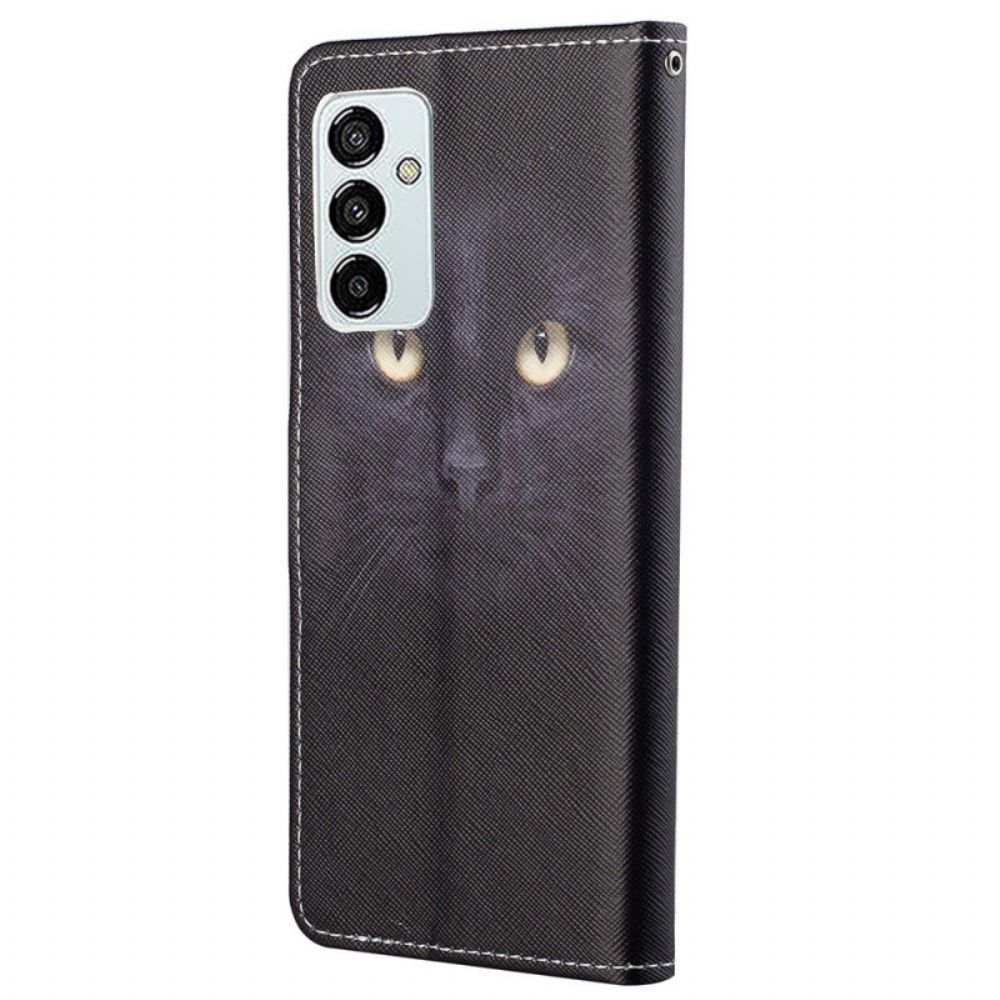 Lederhüllen Für Samsung Galaxy M23 5G Mit Kordel String Cat