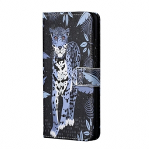 Lederhüllen Für Samsung Galaxy M23 5G Mit Kordel Tanga Leopard