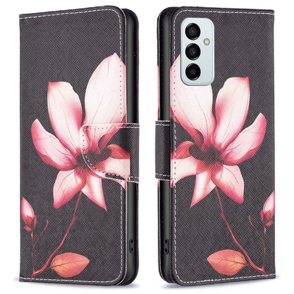 Lederhüllen Für Samsung Galaxy M23 5G Rosa Blume