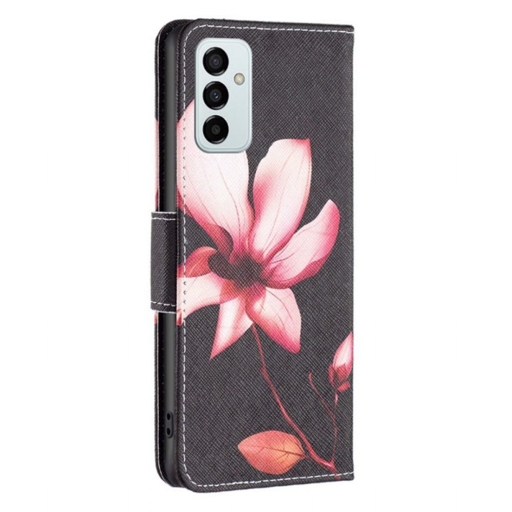 Lederhüllen Für Samsung Galaxy M23 5G Rosa Blume