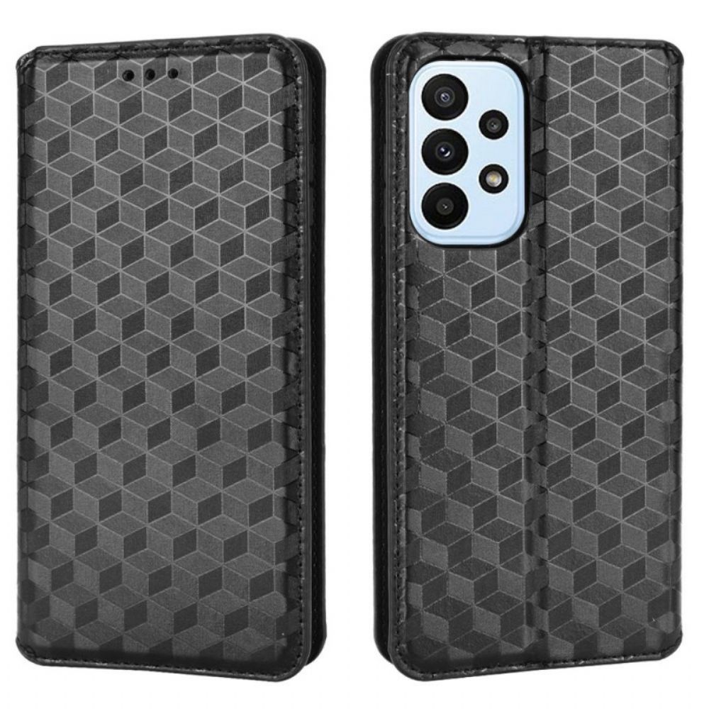 Schutzhülle Für Samsung Galaxy M23 5G Flip Case 3d-würfel Ledereffekt