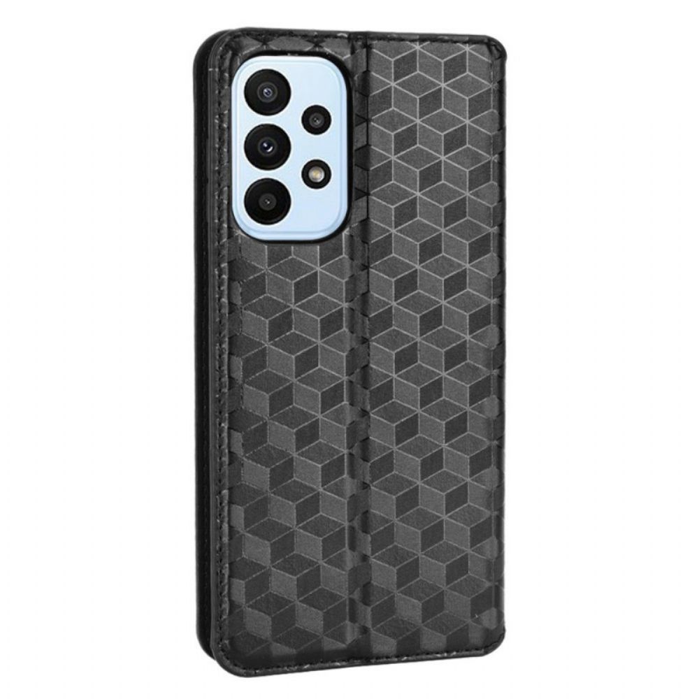 Schutzhülle Für Samsung Galaxy M23 5G Flip Case 3d-würfel Ledereffekt