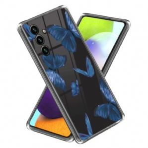 Hülle Samsung Galaxy A15 Blaue Schmetterlinge