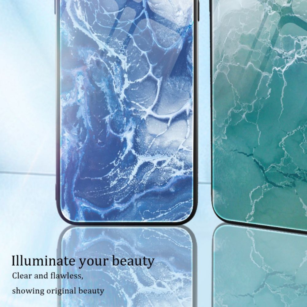 Hülle Samsung Galaxy A15 Gehärtetes Glas Im Marmorstil