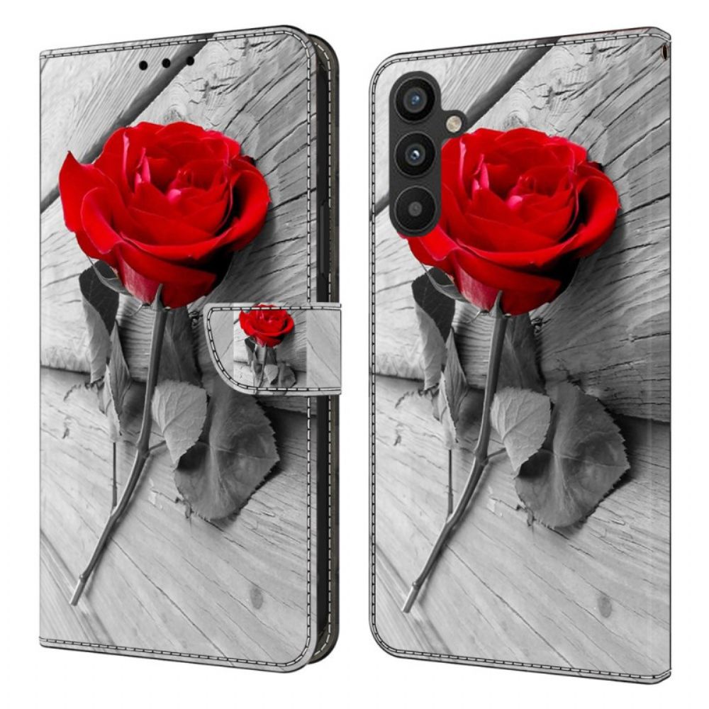 Lederhüllen Samsung Galaxy A15 Handyhülle Rosa