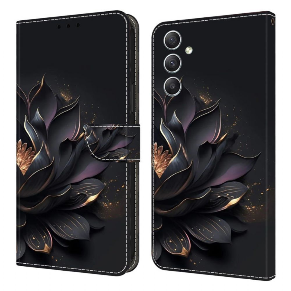 Lederhüllen Samsung Galaxy A15 Lila Lotus