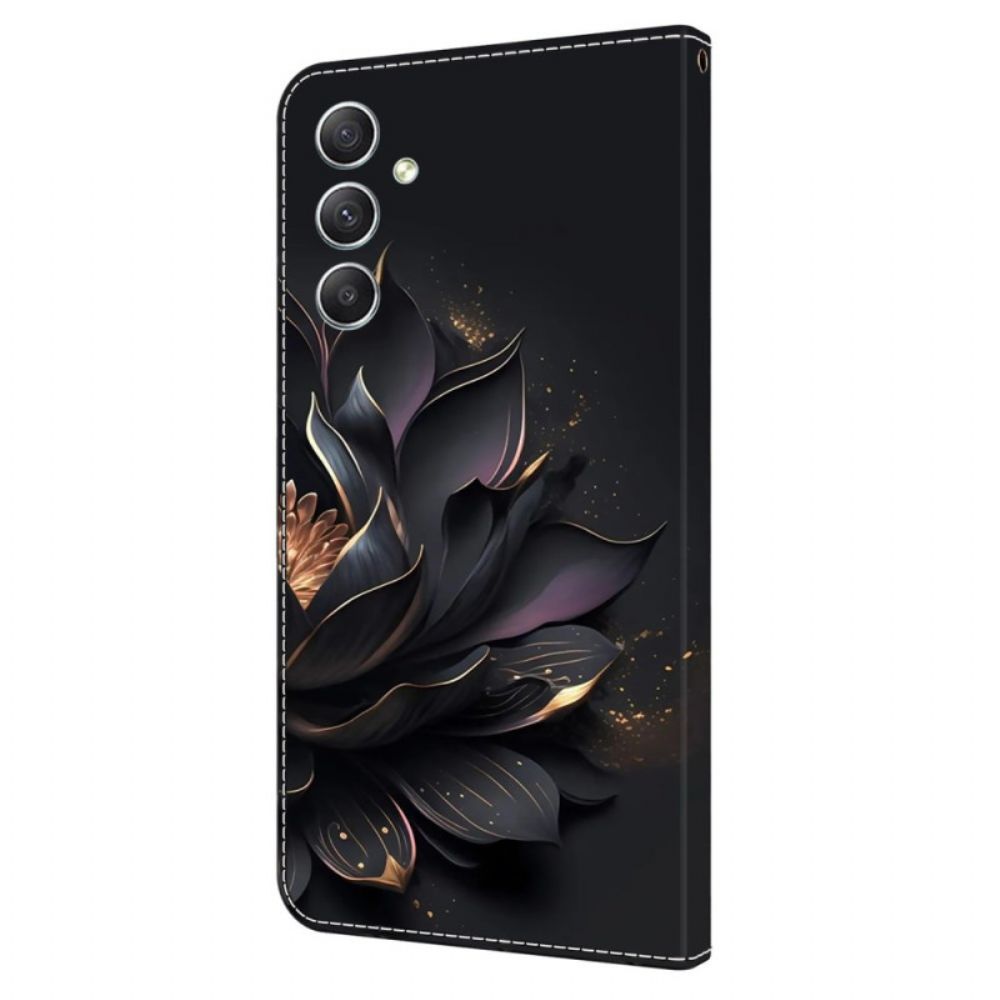 Lederhüllen Samsung Galaxy A15 Lila Lotus