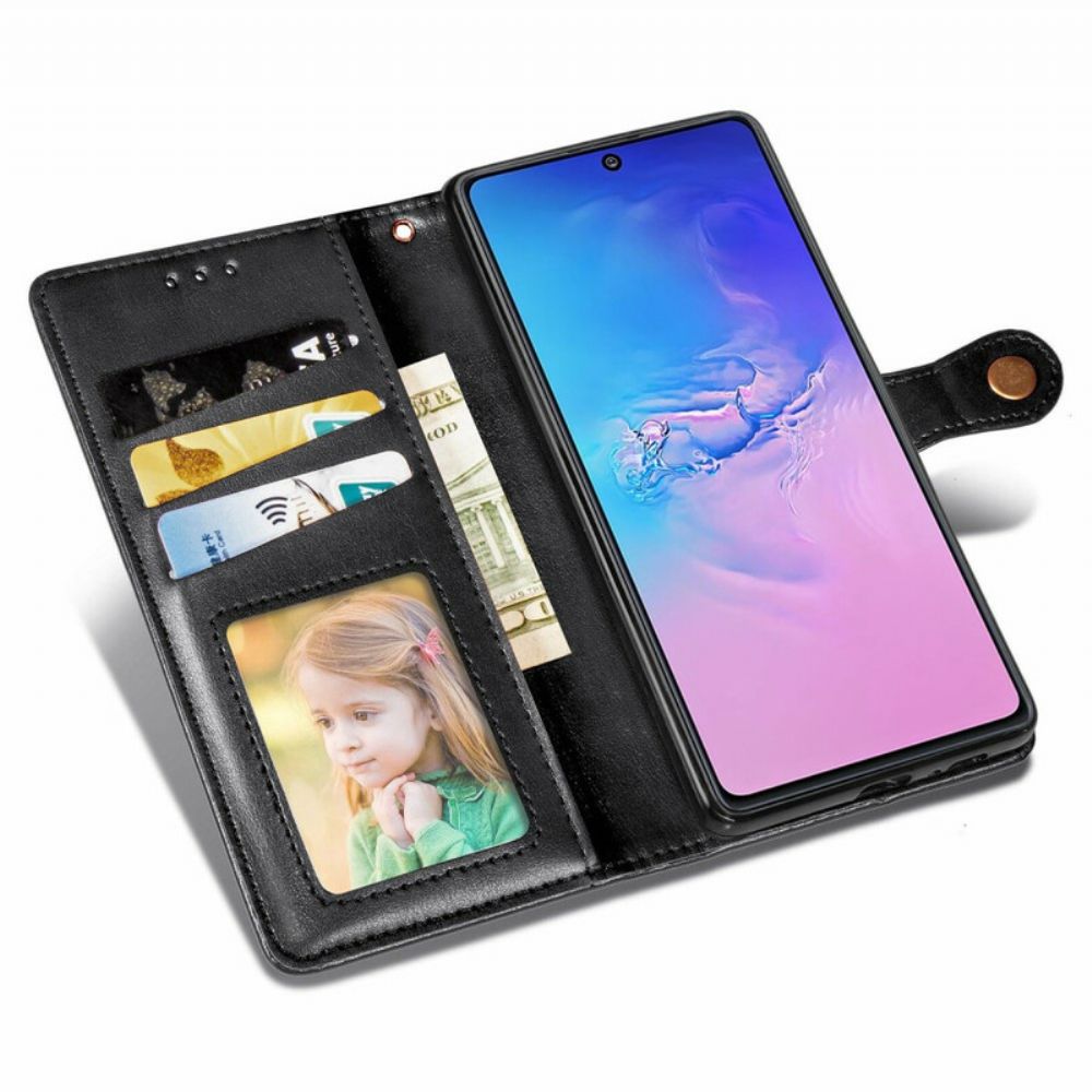 Flip Case Für Samsung Galaxy S10 Lite Kunstleder Und Vintage-verschluss