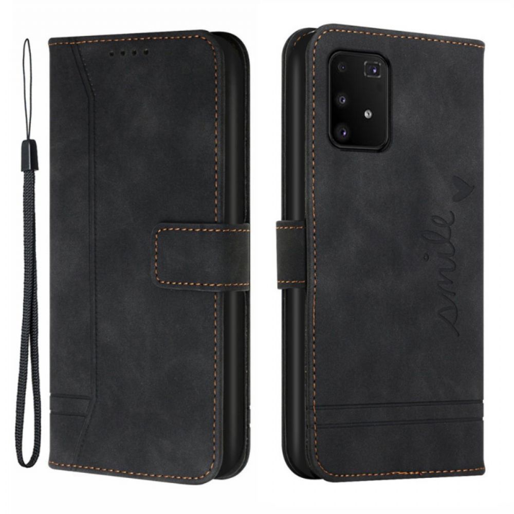 Flip Case Für Samsung Galaxy S10 Lite Lächeln Mit Lanyard