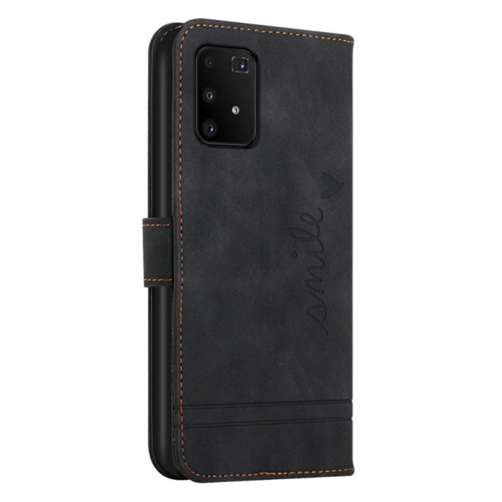 Flip Case Für Samsung Galaxy S10 Lite Lächeln Mit Lanyard