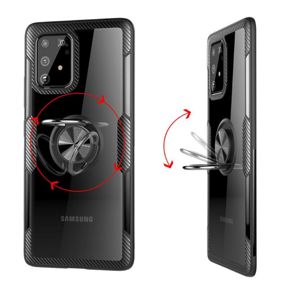 Hülle Für Samsung Galaxy S10 Lite Kohlefaser-metallring