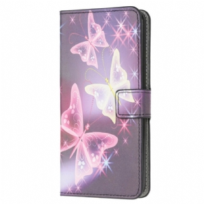 Lederhüllen Für Samsung Galaxy S10 Lite Neon-schmetterlinge