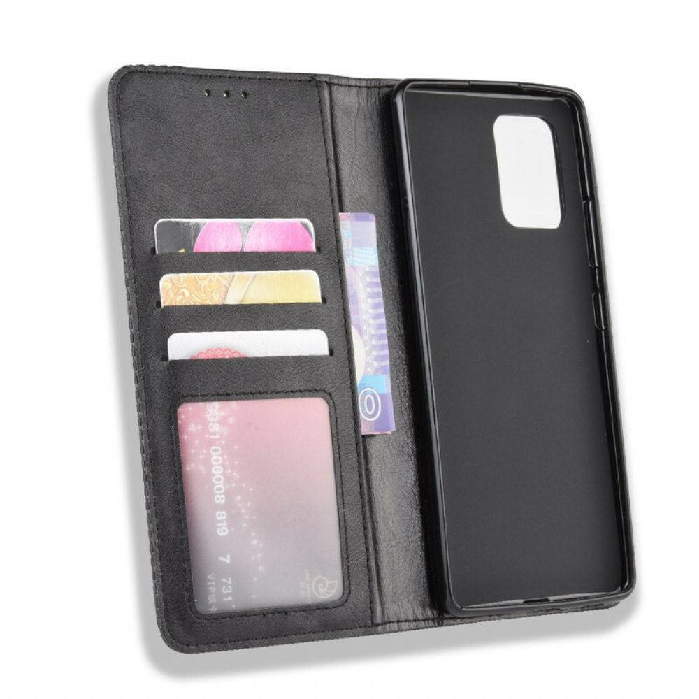 Schutzhülle Für Samsung Galaxy S10 Lite Flip Case Stilisierter Vintage-ledereffekt