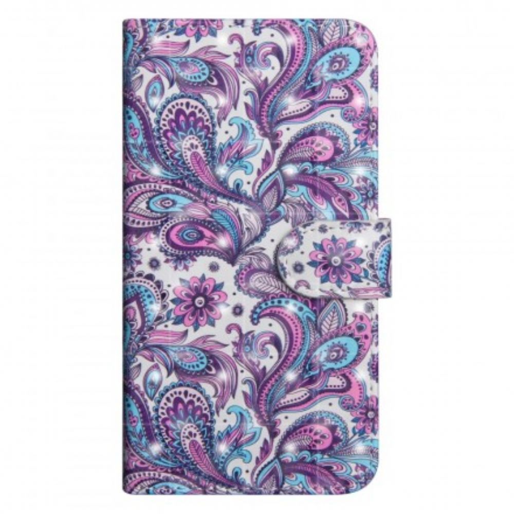 Flip Case Für Samsung Galaxy A70 Blumenmuster