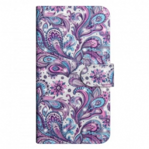 Flip Case Für Samsung Galaxy A70 Blumenmuster