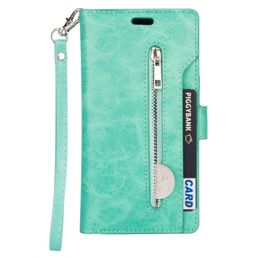 Flip Case Für Samsung Galaxy A70 Brieftasche Mit Lanyard