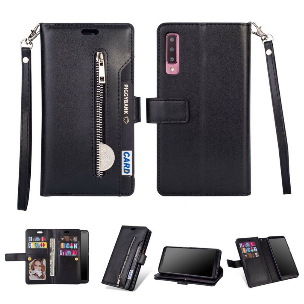 Flip Case Für Samsung Galaxy A70 Brieftasche Mit Lanyard