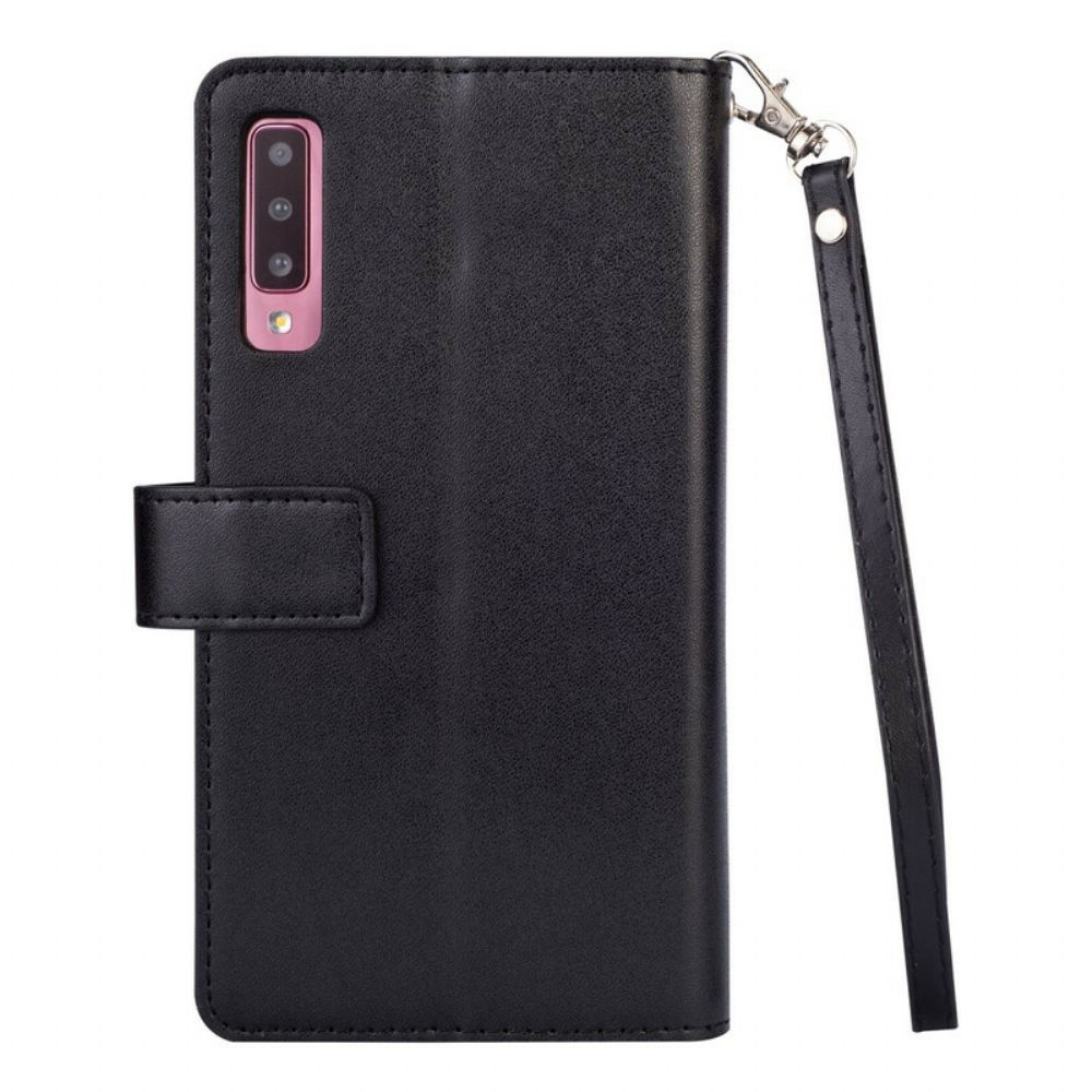 Flip Case Für Samsung Galaxy A70 Brieftasche Mit Lanyard