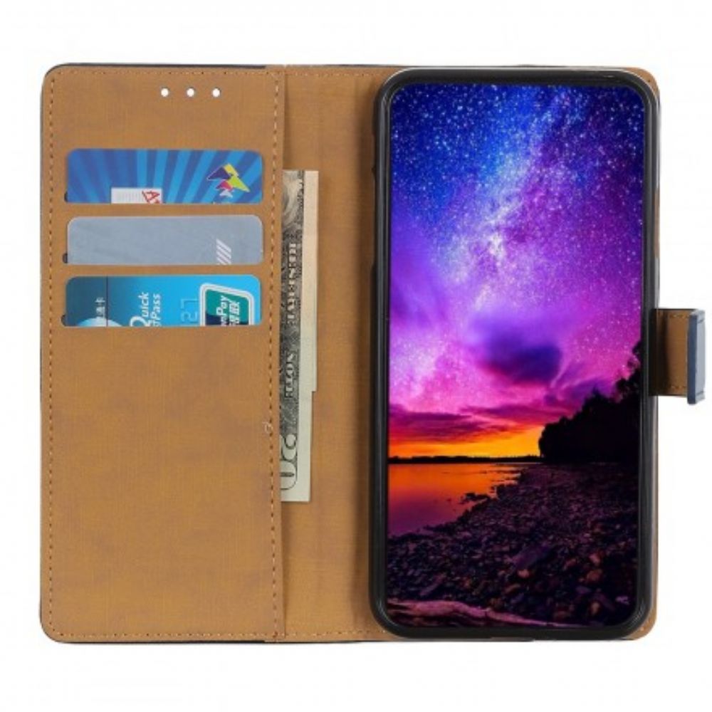 Flip Case Für Samsung Galaxy A70 Einfaches Kunstleder