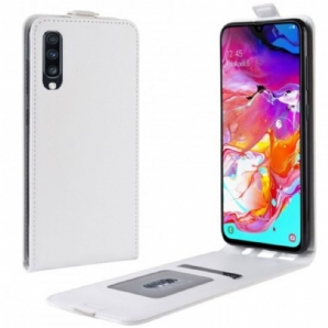 Flip Case Für Samsung Galaxy A70 Flip Case Faltbarer Ledereffekt