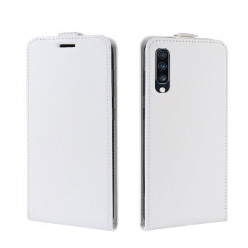 Flip Case Für Samsung Galaxy A70 Flip Case Faltbarer Ledereffekt