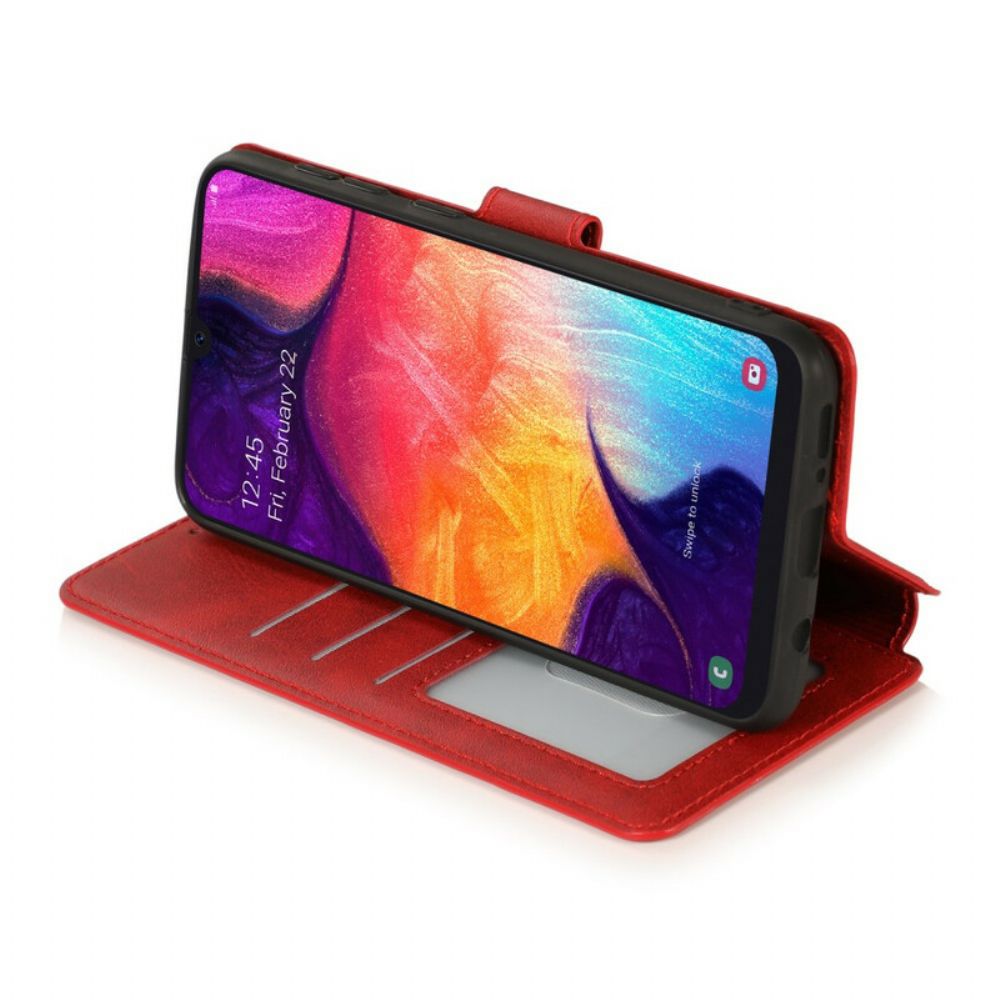 Flip Case Für Samsung Galaxy A70 Luxus-leder-effekt